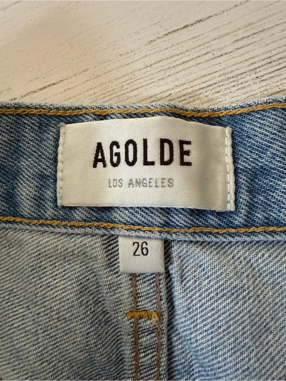 Agolde Parker Long High-Rise Distressed Denim Shorts - Picture 10 of 14